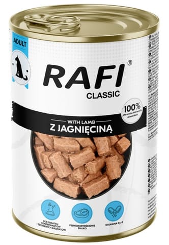 ⁨Dolina Noteci Rafi Classic with lamb - Wet dog food 1240 g⁩ at Wasserman.eu