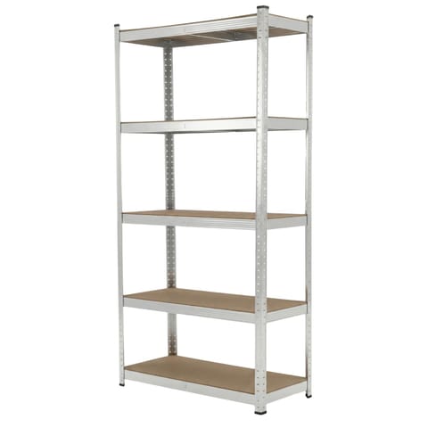 ⁨METAL SNAP-IN SHELVING, 5 SH., 1800X900X400, 175 KG, GALV⁩ at Wasserman.eu