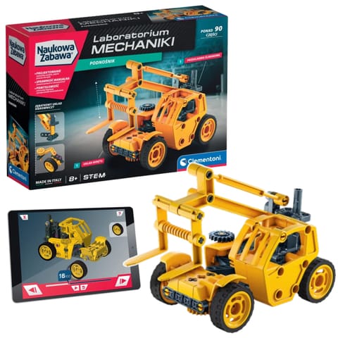 ⁨Naukowa Zabawa Laboratorium Mechaniki Podnośnik Teleskopowy Język Polski Clementoni 50250⁩ w sklepie Wasserman.eu