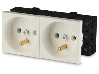 ⁨Gniazdo 2M elektryczne podwójne⁩ w sklepie Wasserman.eu