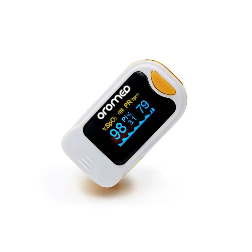 ⁨Oromed ORO-PULSE YELLOW pulse oximeter⁩ at Wasserman.eu