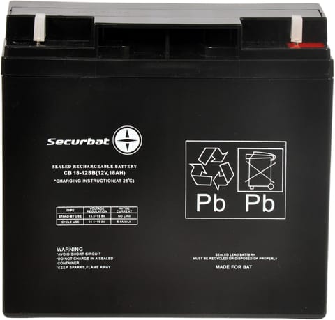 ⁨Akumulator AGM SECURBAT 12V 18Ah⁩ w sklepie Wasserman.eu