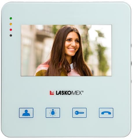 ⁨Laskomex Monitor MVC-8251-1 BIAŁY KOLOR 4.3 cali z obsługą centrali portierskiej PR1⁩ w sklepie Wasserman.eu