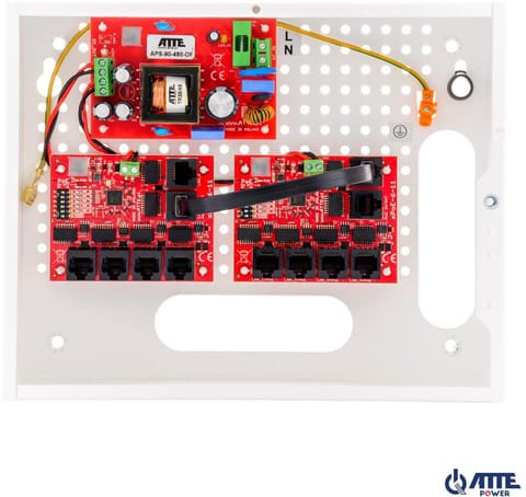⁨Zestaw do 9 kamer IP switch PoE 9P+1UP ATTE IP-9-11-E⁩ w sklepie Wasserman.eu