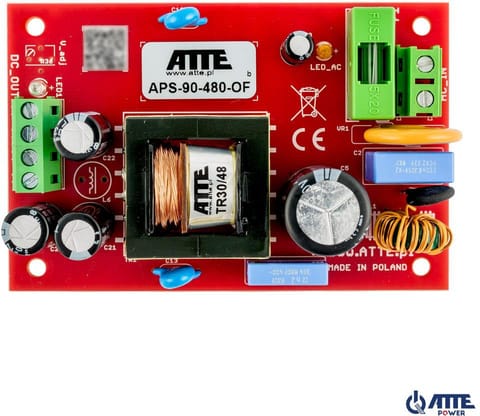 ⁨Zasilacz sieciowy SMPS 48V 2A 90W ATTE APS-90-480-OF⁩ w sklepie Wasserman.eu