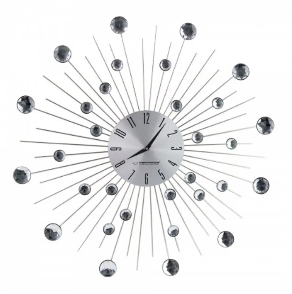 ⁨Zegar ścienny Esperanza Boston EHC002 (kolor srebrny)⁩ w sklepie Wasserman.eu