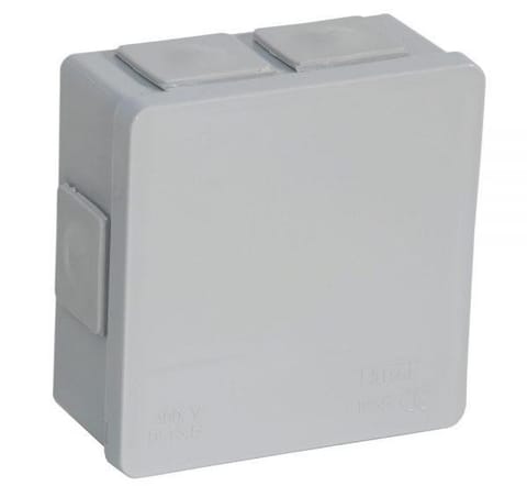 ⁨Puszka natynkowa pusta 6 wlotów VIPLAST VP-02 klik SZARA IP55 86x86x40mm 002-03⁩ w sklepie Wasserman.eu