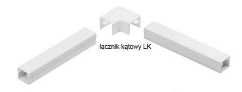 ⁨Osprzęt do listew elektroinstalacyjnych, łącznik kątowy BIAŁY LK 25x18 (1szt.)⁩ w sklepie Wasserman.eu