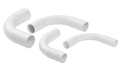 ⁨Złączka do rur elektroinstalacyjnych sztywna, kątowa BIAŁY ZKL-18 (1szt.)⁩ w sklepie Wasserman.eu