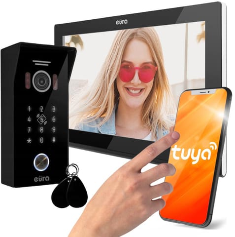 ⁨WIDEODOMOFON EURA VDP-99C5 czarny, WiFi, RFID, TUYA⁩ at Wasserman.eu