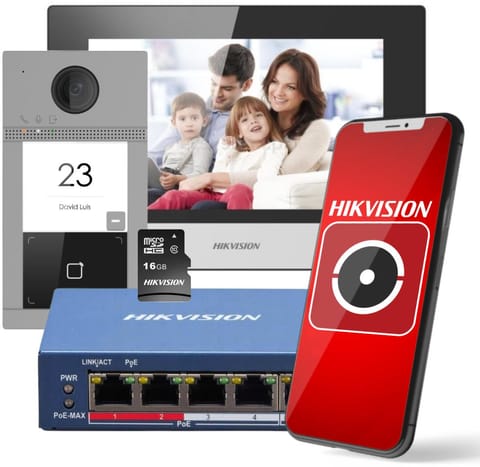 ⁨ZESTAW WIDEODOMOFONOWY HIKVISION DS-KIS604-S(C)(O-STD)/eu⁩ w sklepie Wasserman.eu