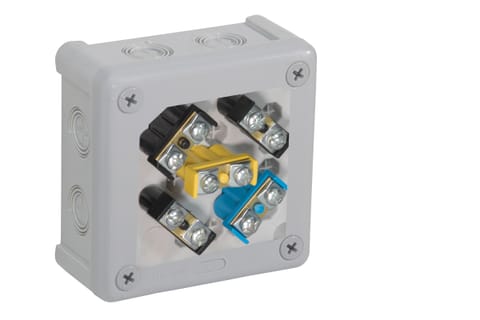 ⁨Puszka natynkowa z zaciskami 12 wlotów VIPLAST VP-41 SZARA IP55 98x98x42mm 041-53⁩ w sklepie Wasserman.eu