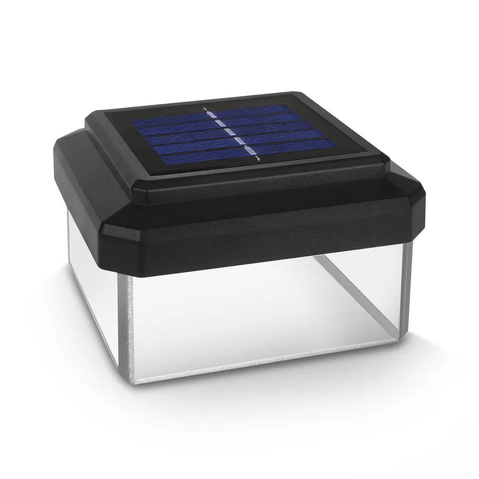 ⁨Lampa solarna LED na słupek, daszek kopertowy, GreenBlue (100 mm, 100 mm)⁩ w sklepie Wasserman.eu