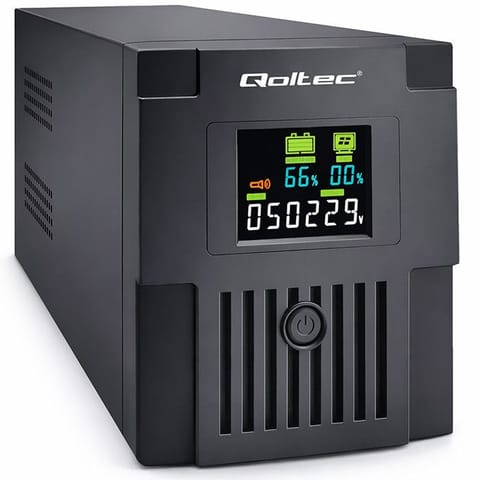 ⁨Qoltec Zasilacz awaryjny UPS Line Interactive | Monolith | 2000VA | 1200W | LCD | USB | RJ45⁩ w sklepie Wasserman.eu