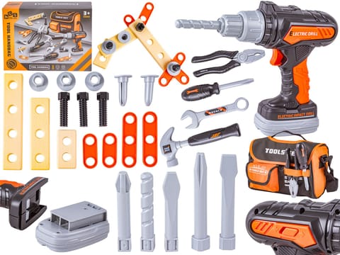 ⁨Torba Narzędziowa Małego Majsterkowicza Zestaw Narzędzi Wkrętarka Akcesoria⁩ w sklepie Wasserman.eu