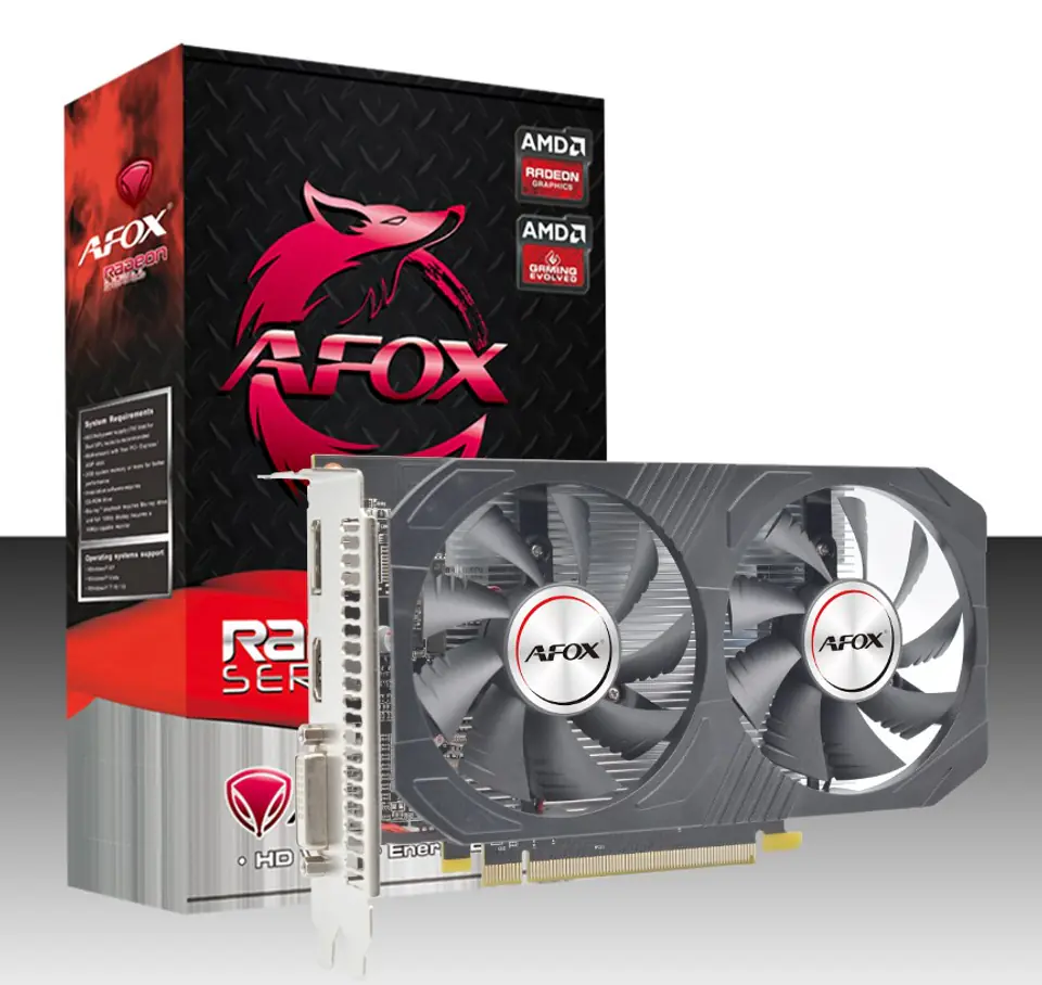 ⁨AFOX RADEON RX 550 4GB GDDR5 128BIT DVI HDMI DP ATX DUAL V6 AFRX550-4096D5H4-V6⁩ w sklepie Wasserman.eu