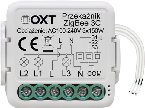 ⁨Moduł OXT mini przekaźnik 3 obwody ZigBee TUYA T263⁩ w sklepie Wasserman.eu