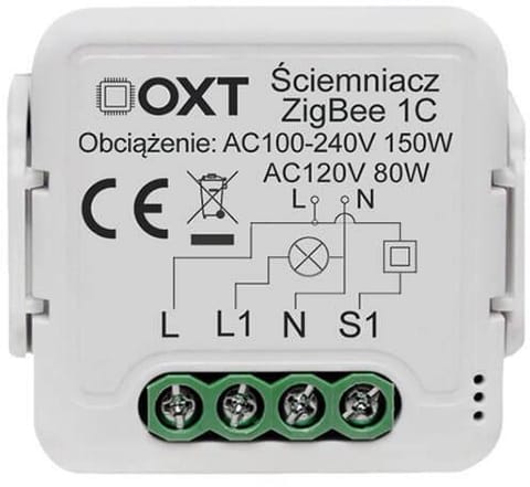 ⁨Moduł OXT mini ściemniacz 1 obwód ZigBee TUYA T265⁩ w sklepie Wasserman.eu