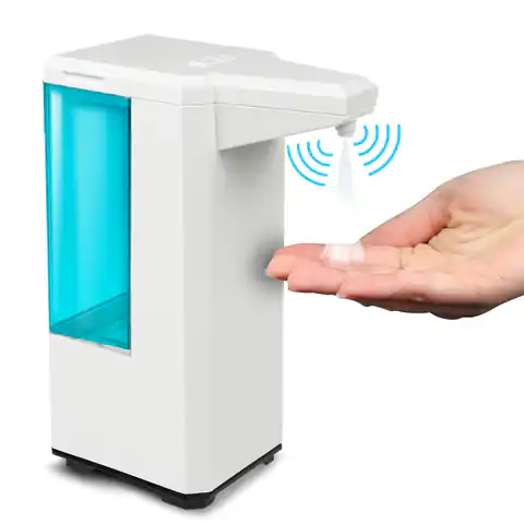 ⁨Automatischer Spenderbehälter zum Desinfizieren von Flüssigkeiten 500ml für 4 AA-Batterien Promedix PR-470⁩ im Wasserman.eu