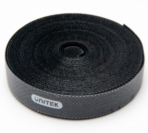 ⁨Organizer do kabli Unitek OT142BK rzep czarny 5m⁩ w sklepie Wasserman.eu