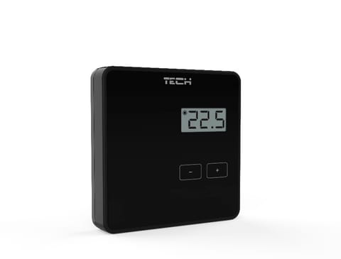 ⁨Bezprzewodowy regulator pokojowy czarny R-8B Tech Sterowniki⁩ w sklepie Wasserman.eu