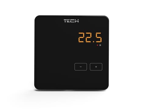 ⁨Bezprzewodowy regulator pokojowy czarny R-8Z Tech Sterowniki⁩ w sklepie Wasserman.eu