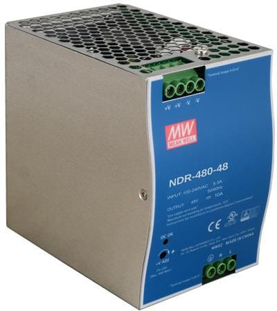 ⁨ZASILACZ IMPULSOWY NA SZYNĘ DIN MEAN WELL NDR-480-48 48V/480W/10A⁩ w sklepie Wasserman.eu