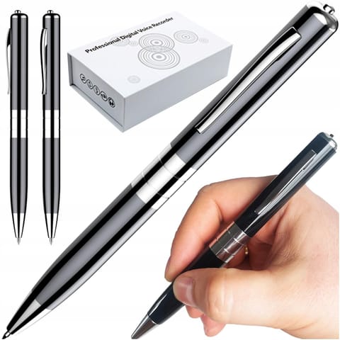 ⁨DŁUGOPIS MINI DYKTAFON SZPIEGOWSKI PENDRIVE 15H HQ Do Podsłuchu Detekcja⁩ w sklepie Wasserman.eu