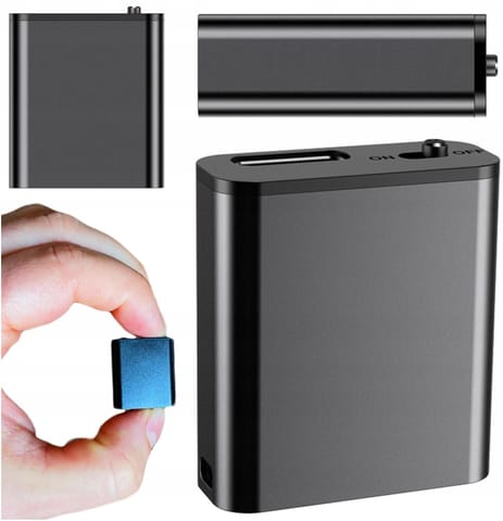 ⁨Mini Dyktafon Szpiegowski Mały 16GB Detekcja DSP Magnes Brelok Zawieszka HQ⁩ w sklepie Wasserman.eu