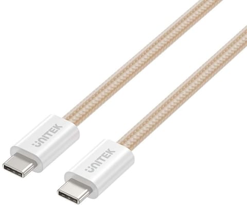 ⁨Kabel zwijany magnetycznie Unitek USB C PD 100W beżowy 1m⁩ w sklepie Wasserman.eu