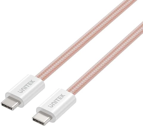 ⁨Kabel zwijany magnetycznie Unitek USB C PD 100W różowy 1m⁩ w sklepie Wasserman.eu