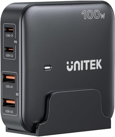 ⁨Unitek Ładowarka biurkowa GaN 100W 2xUSB-A 2xUSB-C⁩ w sklepie Wasserman.eu