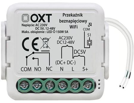 ⁨Moduł OXT mini przekaźnik beznapięciowy AC 230V DC 5V 12-48V WiFi TUYA⁩ w sklepie Wasserman.eu