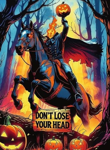 ⁨Puzzle 1000 Hall of Horror Jeżdziec bez głowy⁩ w sklepie Wasserman.eu