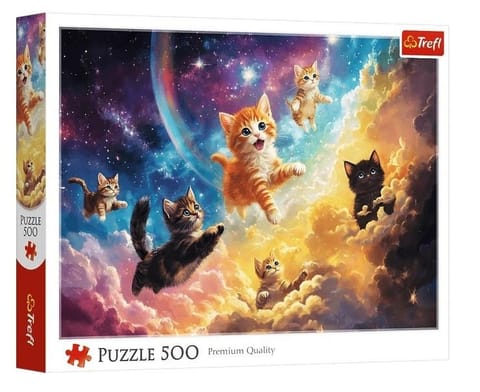 ⁨Puzzle 500 Kosmiczne kotki TREFL⁩ w sklepie Wasserman.eu