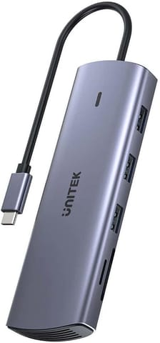 ⁨Unitek Hub 9w1 USB C Gigabit Ethernet HDMI VGA 3x USB A czytnik kart PD 100W D1113A⁩ w sklepie Wasserman.eu