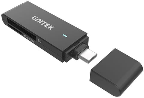 ⁨UNITEK Y-9328 card reader USB 3.2 Gen 1 (3.1 Gen 1) Type-C Black⁩ at Wasserman.eu