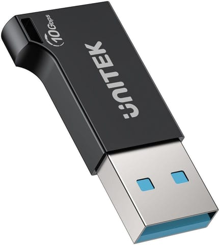 ⁨Unitek Adapter USB-A do USB-C 10Gbps czarny A1049ABK01⁩ w sklepie Wasserman.eu
