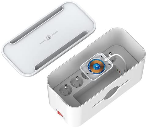 ⁨LISTWA ANTYPRZEPIĘCIOWA Z ZABEZPIECZENIEM Energizer 5x SCHUKO 2x USB-A 1x USB-C 2500W 10A KABEL 2M⁩ w sklepie Wasserman.eu