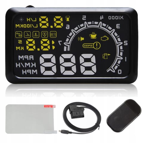 ⁨Wyświetlacz LED HUD W02 5.5" OBD2 wersja PRO⁩ w sklepie Wasserman.eu