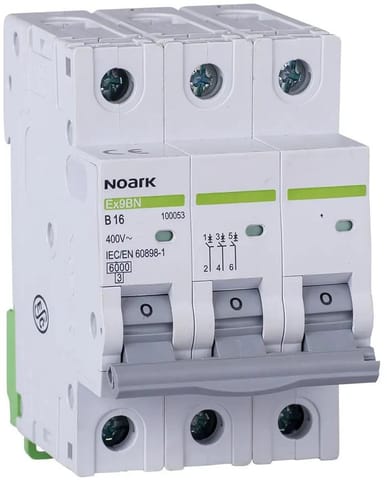 ⁨WYŁĄCZNIK NADPRĄDOWY 6 KA, B, 20A, 3P, Ex9BN 3P B20 Noark 100054⁩ w sklepie Wasserman.eu