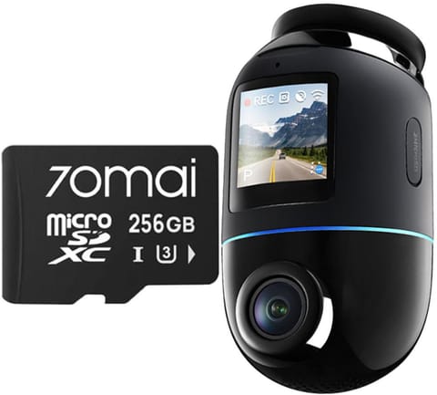 ⁨Wideorejestrator 70mai X800 Dash Cam 4K Omni czarny + microSD 70mai 256GB⁩ w sklepie Wasserman.eu