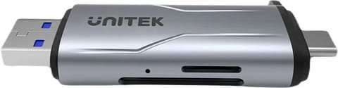 ⁨Unitek Czytnik kart SD/microSD USB-A 5Gbps/USB-C⁩ w sklepie Wasserman.eu