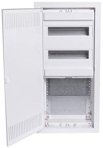 ⁨PODTYNKOWA PLASTIKOWA OBUDOWA INSTALACYJNO-MULIMEDIALNA 2 RZĘDY, 24 MODUŁY + 3-RZĘDOWA PŁYTA MONTAŻO⁩ w sklepie Wasserman.eu