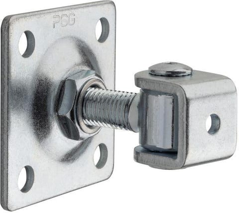 ⁨Zawias PSG 61.018.01 z szyldem 80x80x3mm - gwint M16 (regulowany, ucho ocynkowane)⁩ w sklepie Wasserman.eu