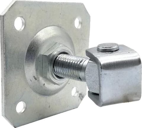 ⁨Zawias PSG 61.019.01 z szyldem 100x100x4mm - gwint M20 (regulowany, ucho ocynkowane)⁩ w sklepie Wasserman.eu