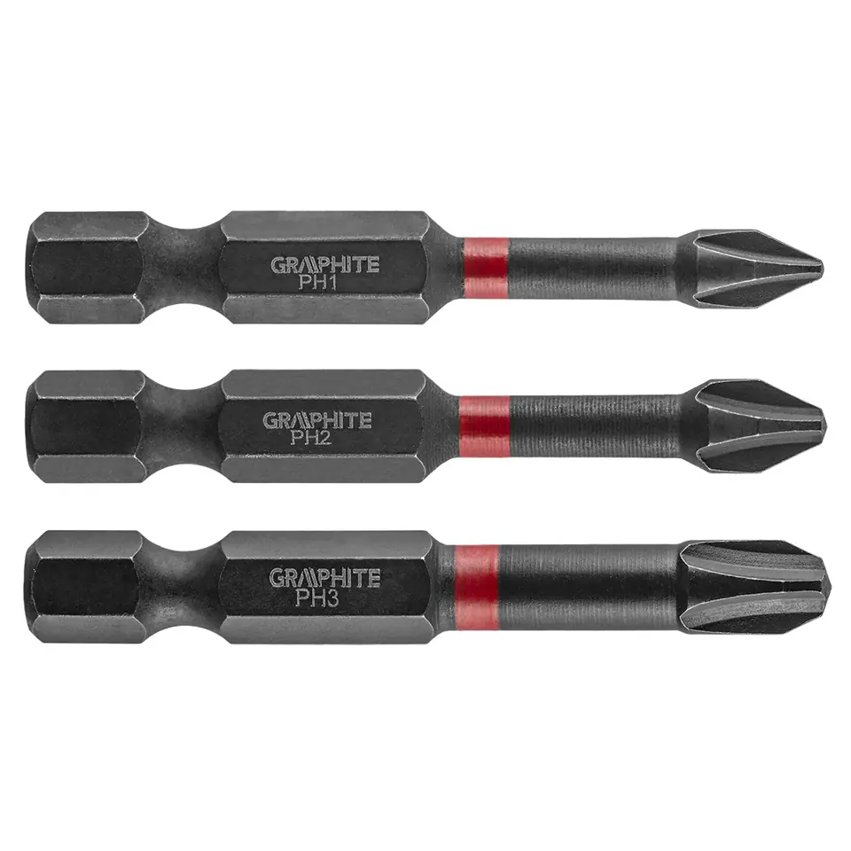 ⁨Impact bits PH1/2/3 x 50 mm, 3 pcs.⁩ at Wasserman.eu