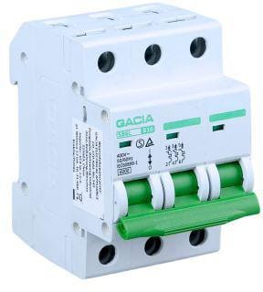 ⁨Wyłącznik nadmiarowoprądowy,6kA,B,3-pola,16A GACIA SB6L B 3P 16A⁩ w sklepie Wasserman.eu