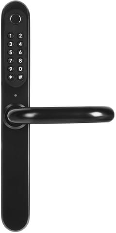 ⁨Klamka z kontrolerem dostepu EURA ELH-30H4 Black⁩ w sklepie Wasserman.eu