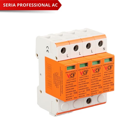 ⁨Ogranicznik przepięć klasy B+C 4P (T1T2) 6kA VCX Professional⁩ w sklepie Wasserman.eu